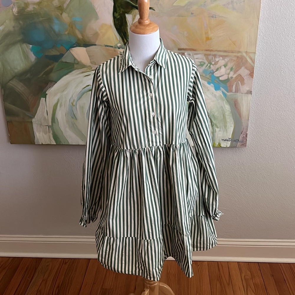 ABLE aleesha swing dress in green cabana XS